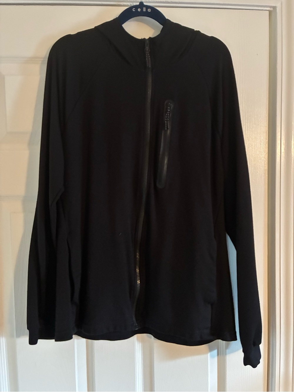 Members Mark Mens Black Full-Zip Hooded Jacket
